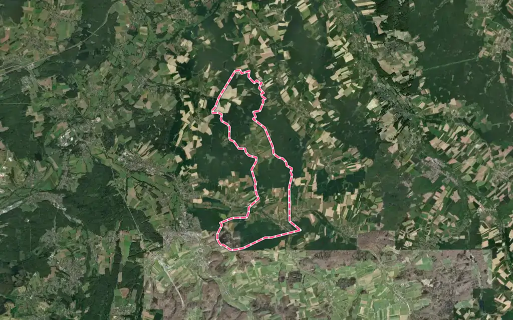 Vue satellite de Florimont avec ses contours administratifs