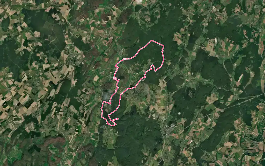 Vue satellite de Fondremand avec ses contours administratifs