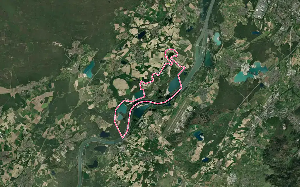 Vue satellite de Fort-Louis avec ses contours administratifs