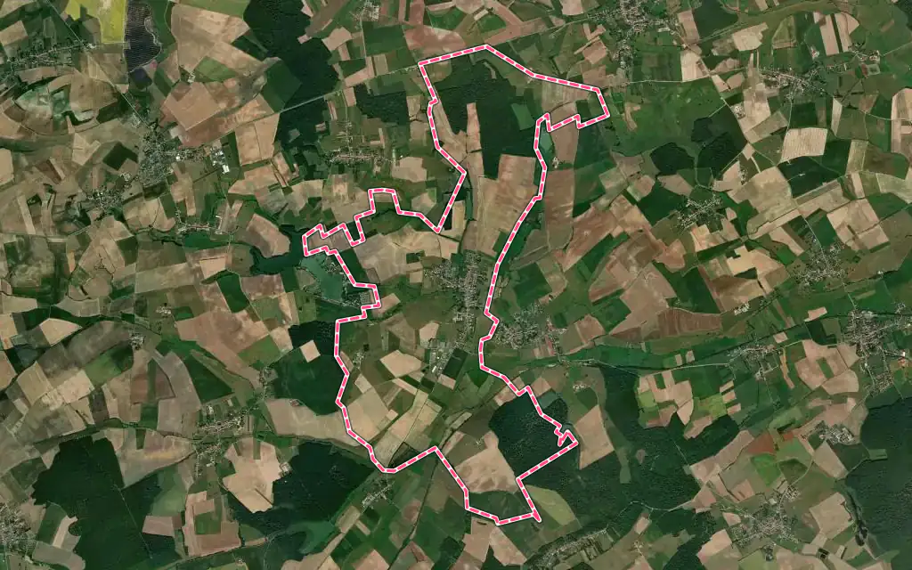 Vue satellite de Francaltroff avec ses contours administratifs