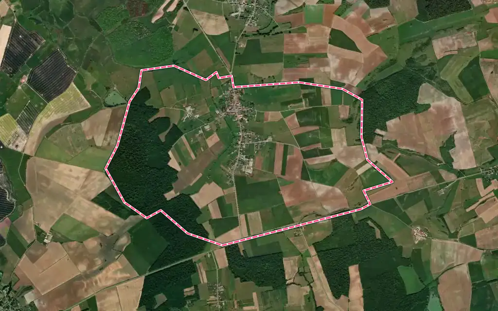 Vue satellite de Freybouse avec ses contours administratifs