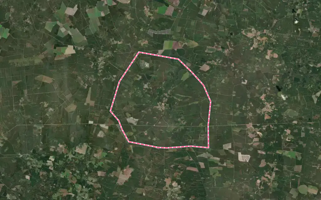 Vue satellite de Garein avec ses contours administratifs