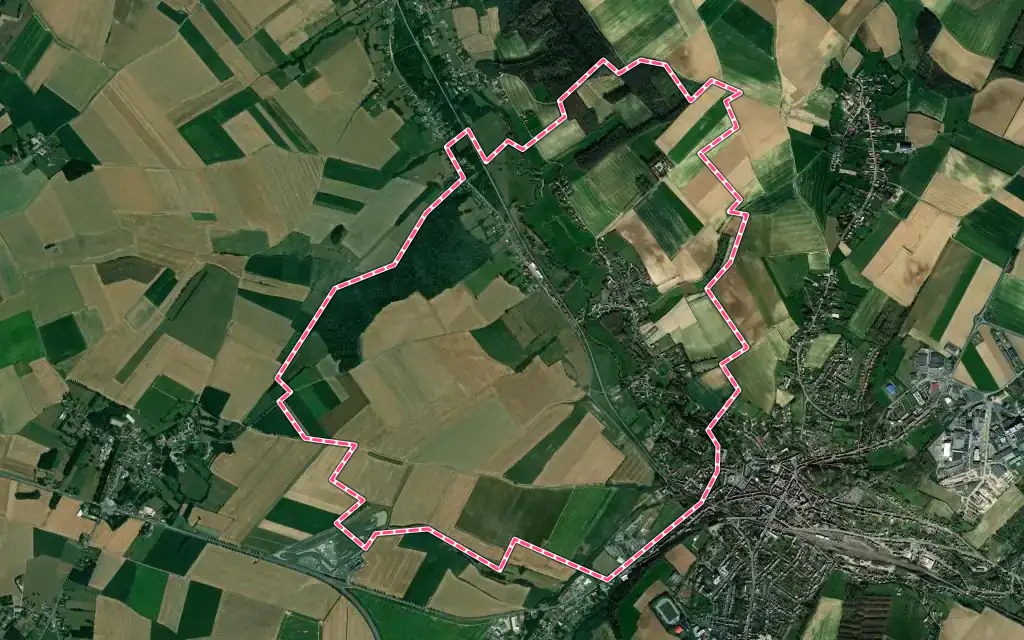 Vue satellite de Gauchin-Verloingt avec ses contours administratifs