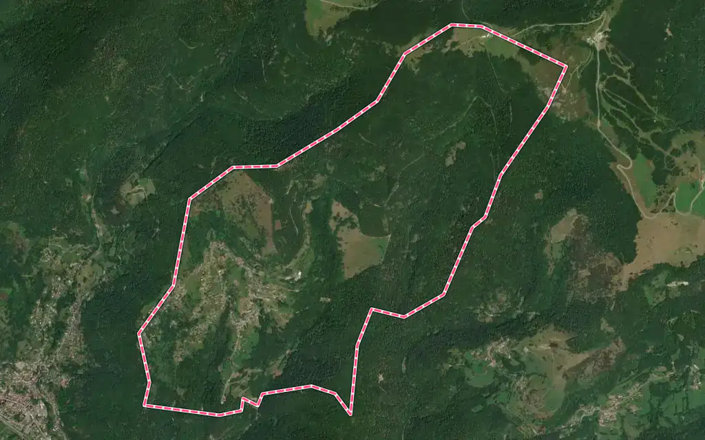 Vue satellite de Geishouse avec ses contours administratifs