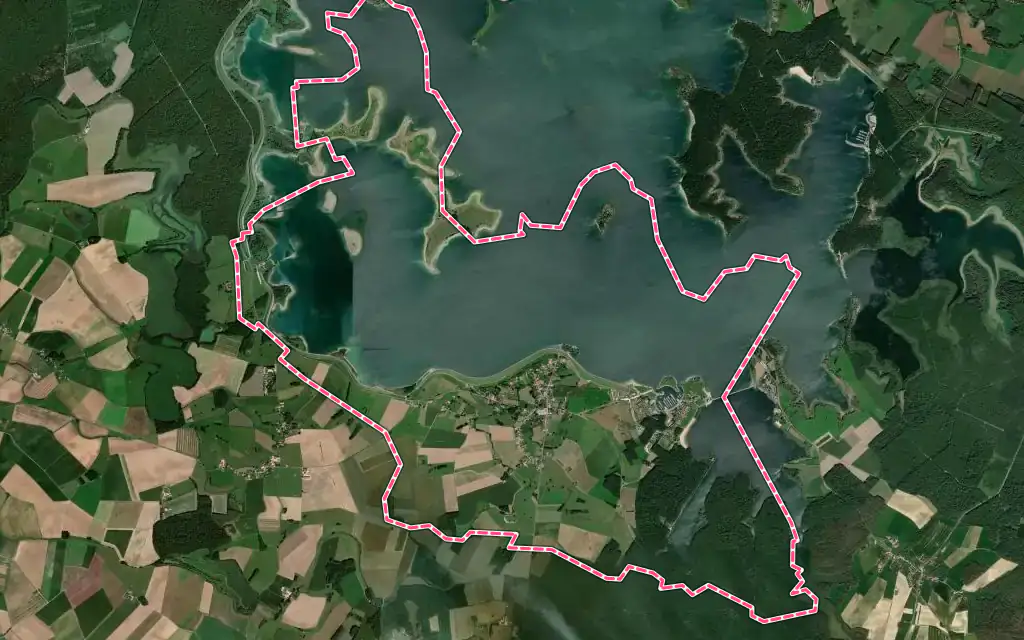 Vue satellite de Giffaumont-Champaubert avec ses contours administratifs