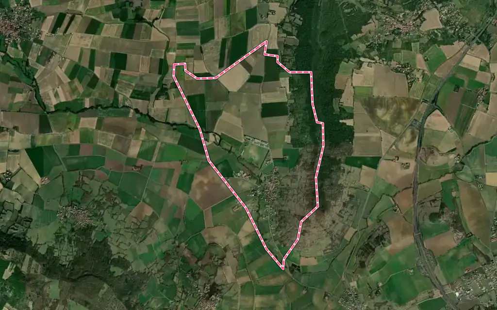 Vue satellite de Gignat avec ses contours administratifs