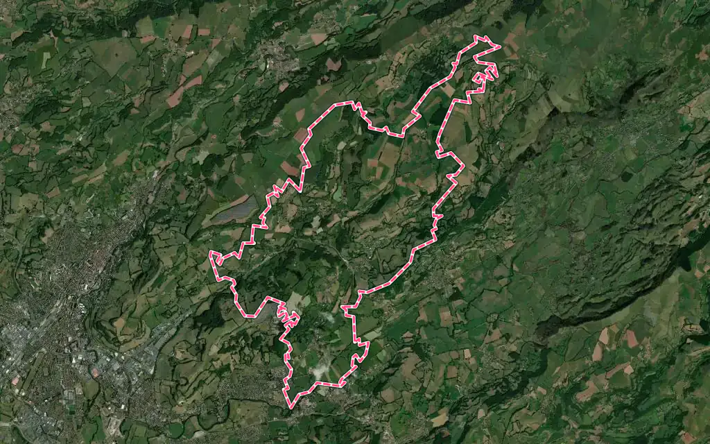 Vue satellite de Giou-de-Mamou avec ses contours administratifs
