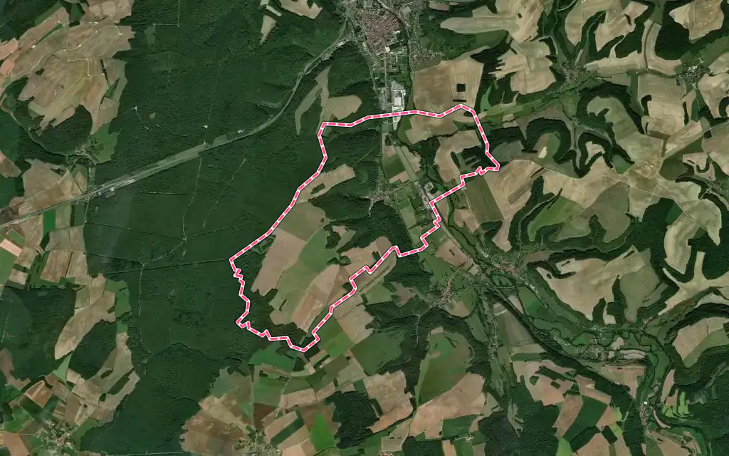 Vue satellite de Givrauval avec ses contours administratifs