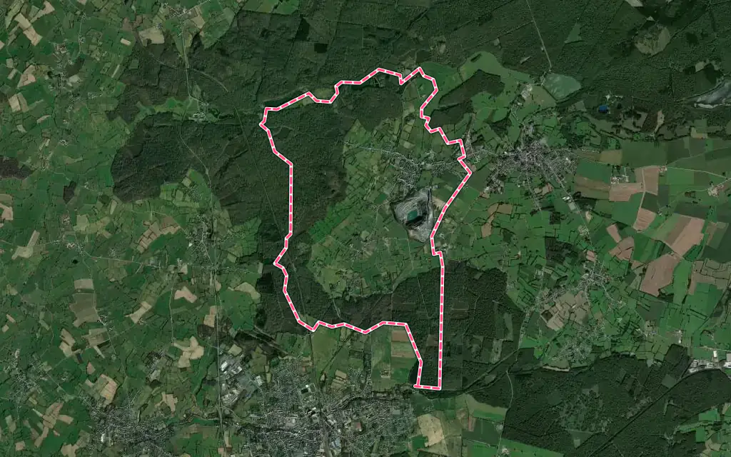 Vue satellite de Glageon avec ses contours administratifs