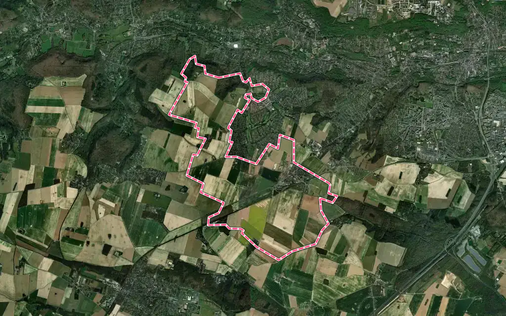 Vue satellite de Gometz-la-Ville avec ses contours administratifs