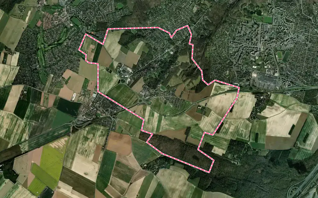 Vue satellite de Gometz-le-Châtel avec ses contours administratifs