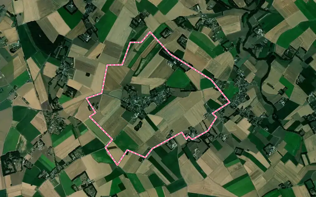 Vue satellite de Gonfreville-Caillot avec ses contours administratifs