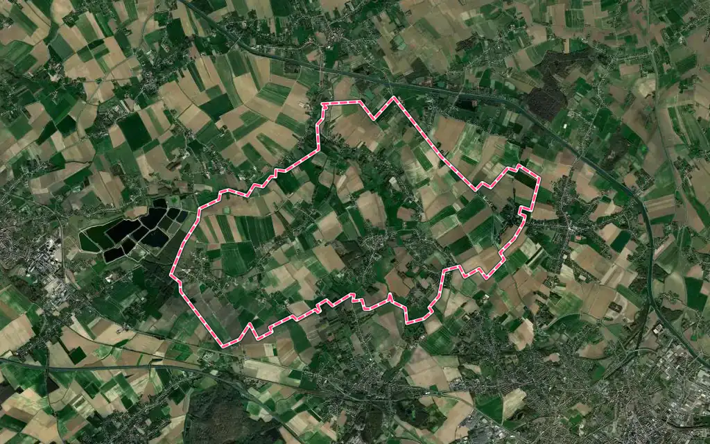 Vue satellite de Gonnehem avec ses contours administratifs
