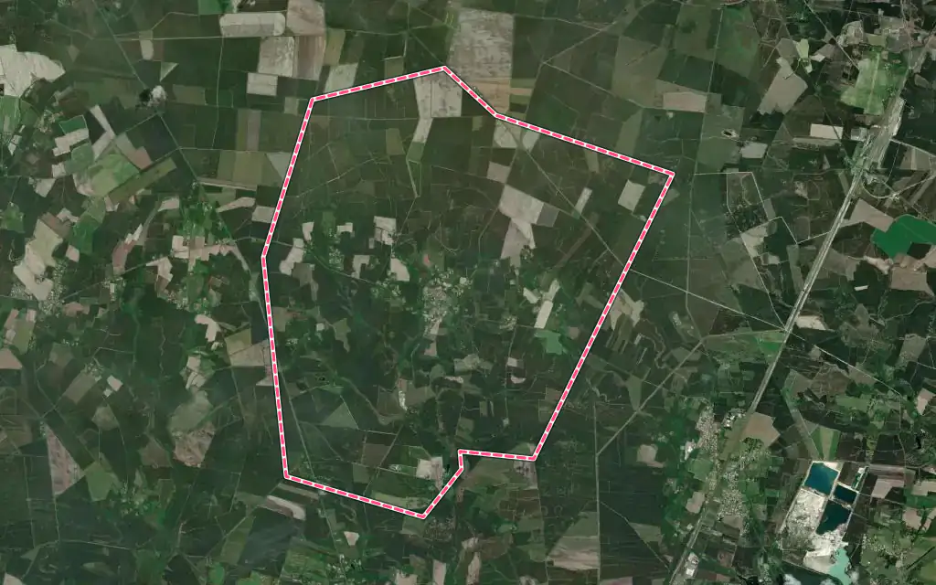 Vue satellite de Gourbera avec ses contours administratifs
