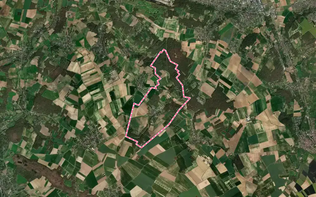 Vue satellite de Goussonville avec ses contours administratifs