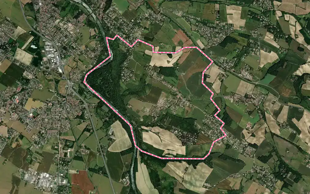Vue satellite de Goyrans avec ses contours administratifs