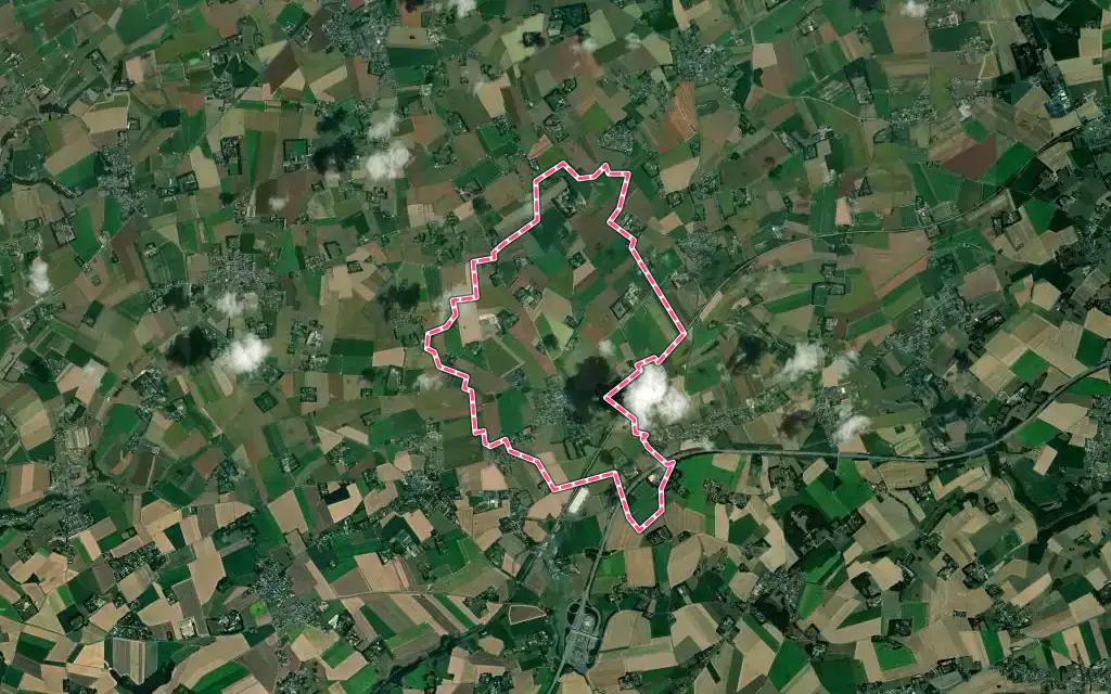 Vue satellite de Graimbouville avec ses contours administratifs