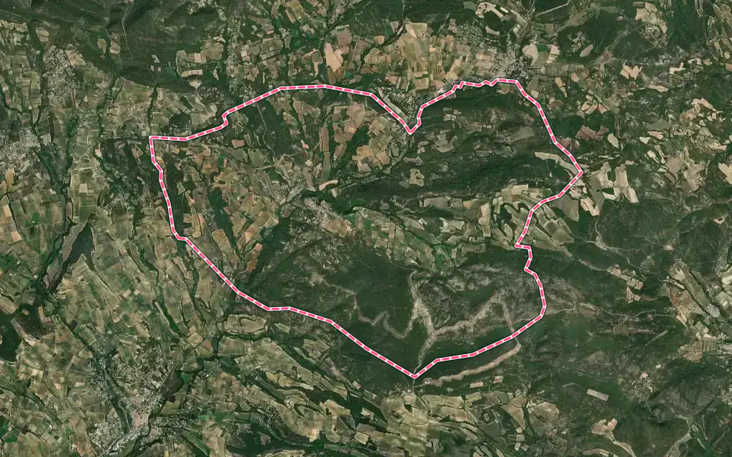 Vue satellite de Grambois avec ses contours administratifs