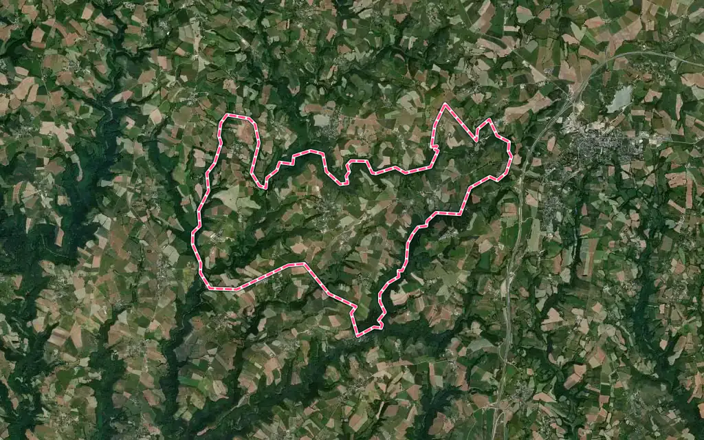 Vue satellite de Gramond avec ses contours administratifs