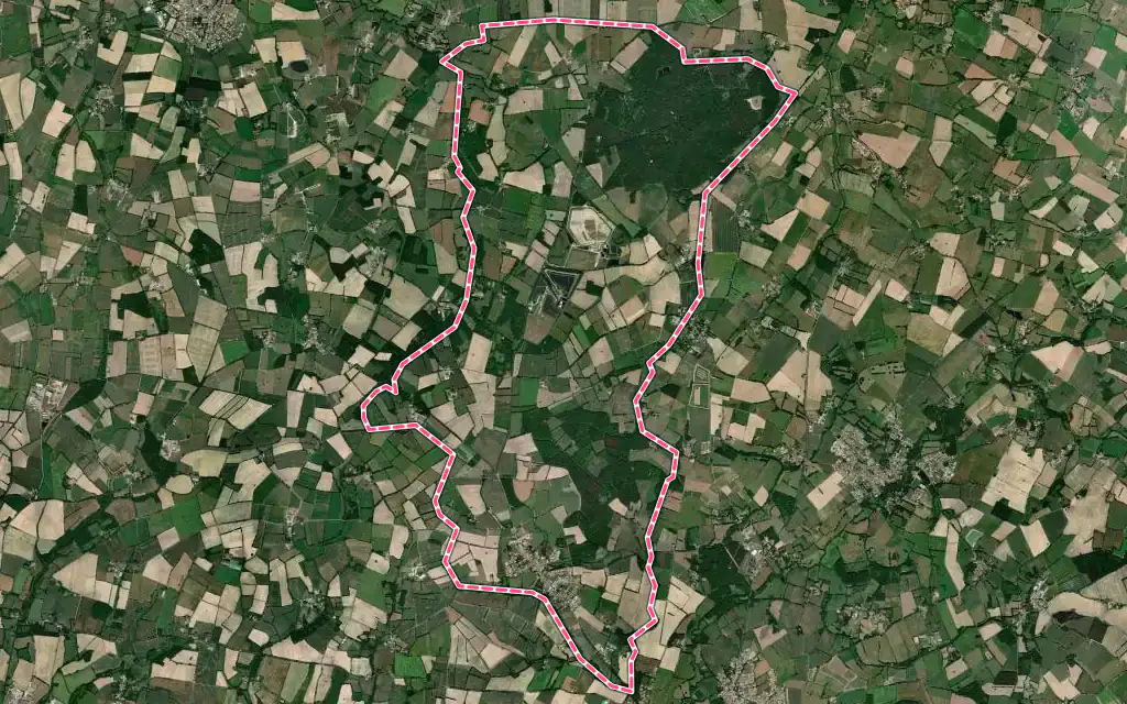 Vue satellite de Grand'Landes avec ses contours administratifs