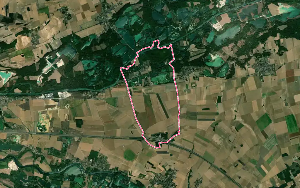 Vue satellite de Gravon avec ses contours administratifs