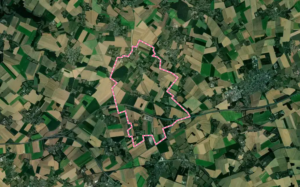 Vue satellite de Grémonville avec ses contours administratifs