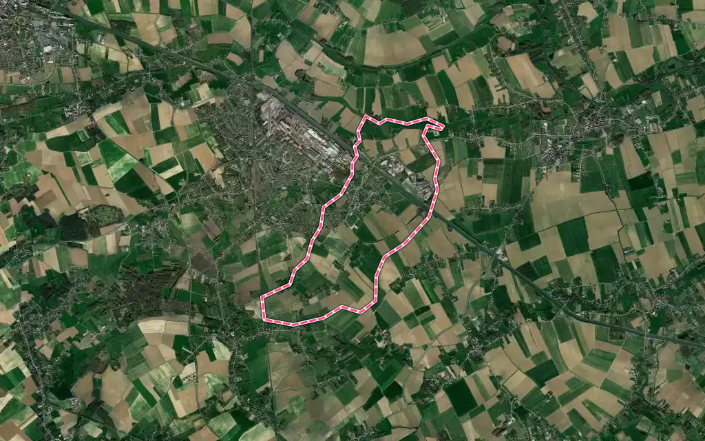 Vue satellite de Guarbecque avec ses contours administratifs
