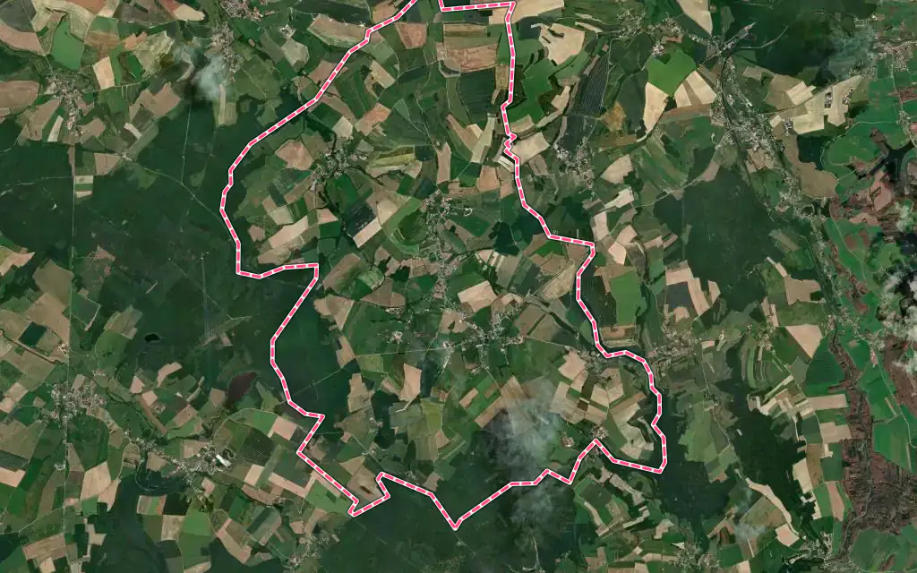 Vue satellite de Harol avec ses contours administratifs