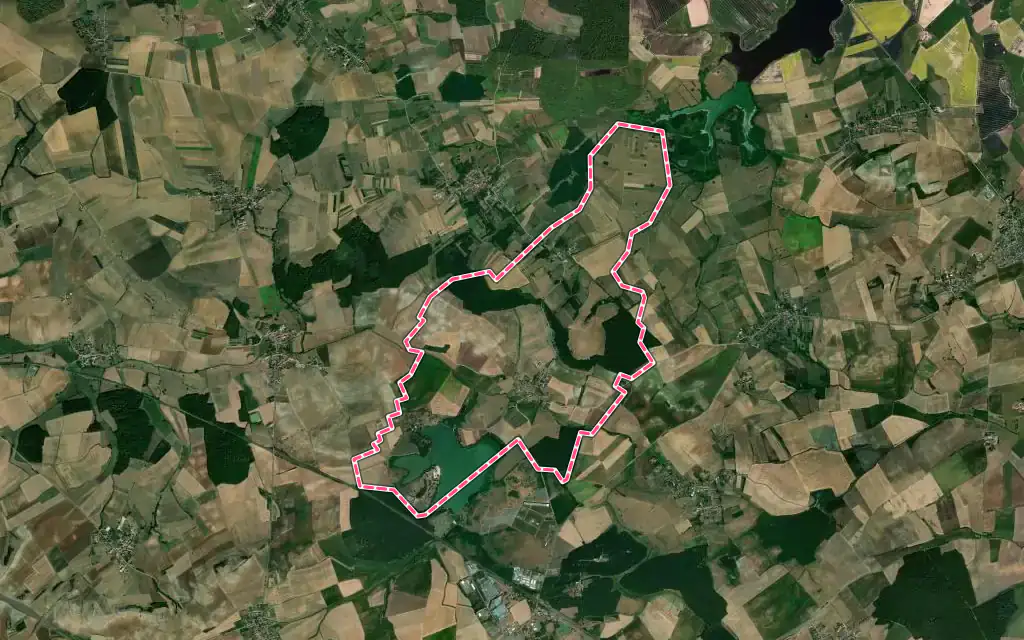 Vue satellite de Harprich avec ses contours administratifs