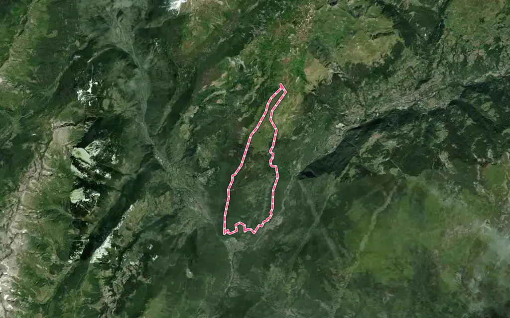 Vue satellite de Hautecour avec ses contours administratifs