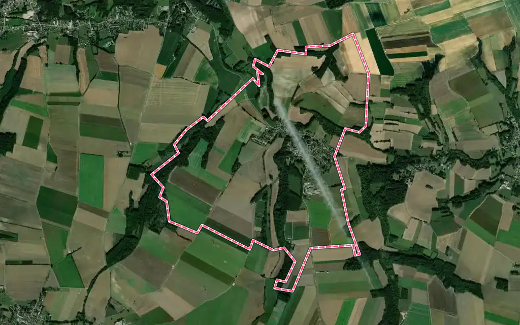 Vue satellite de Havernas avec ses contours administratifs
