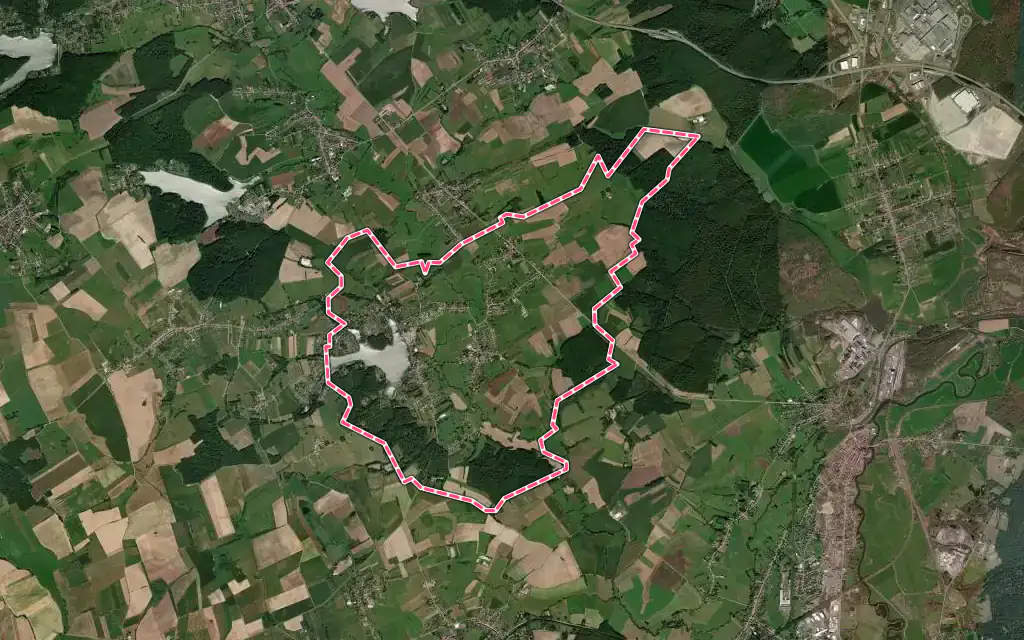 Vue satellite de Holving avec ses contours administratifs