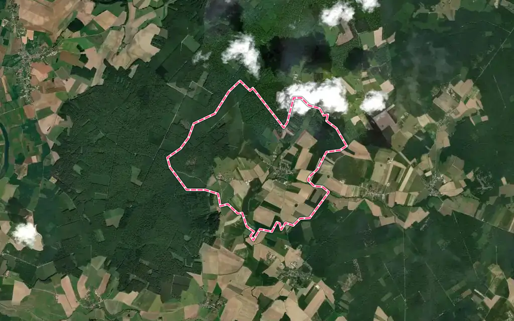 Vue satellite de Igny avec ses contours administratifs
