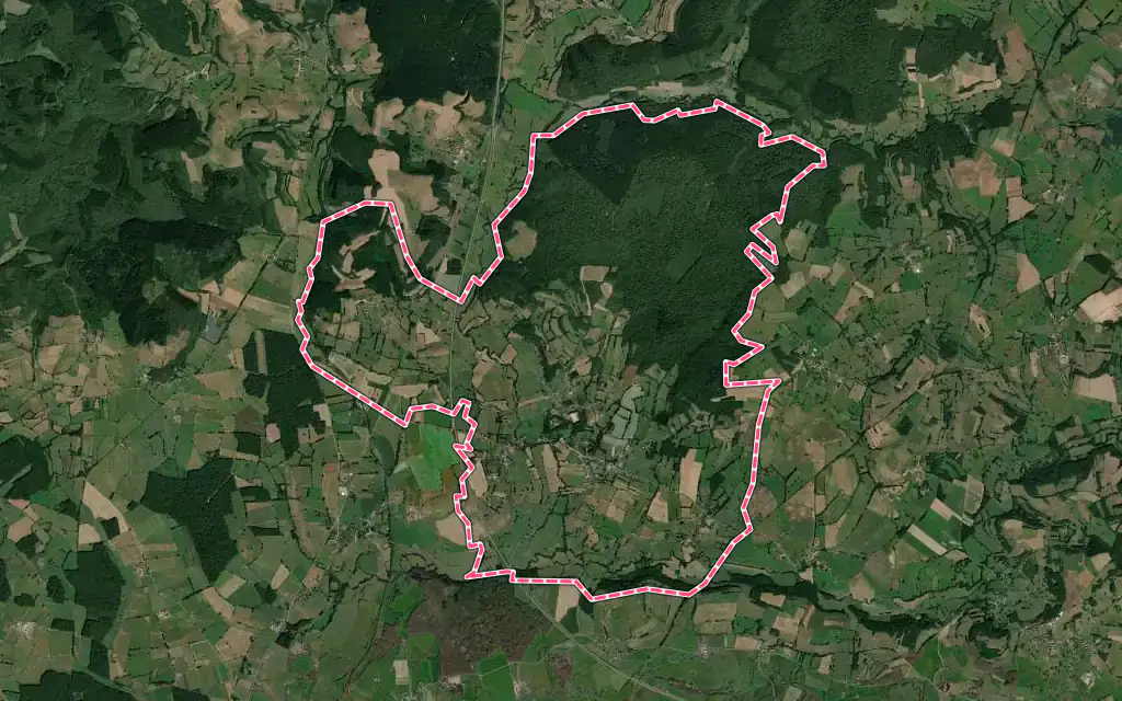 Vue satellite de Igornay avec ses contours administratifs