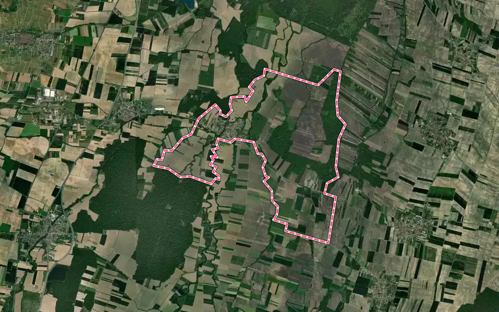 Vue satellite de Illhaeusern avec ses contours administratifs