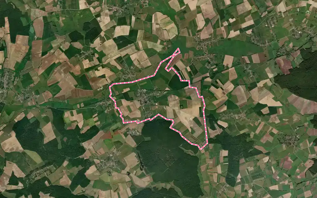 Vue satellite de Insming avec ses contours administratifs