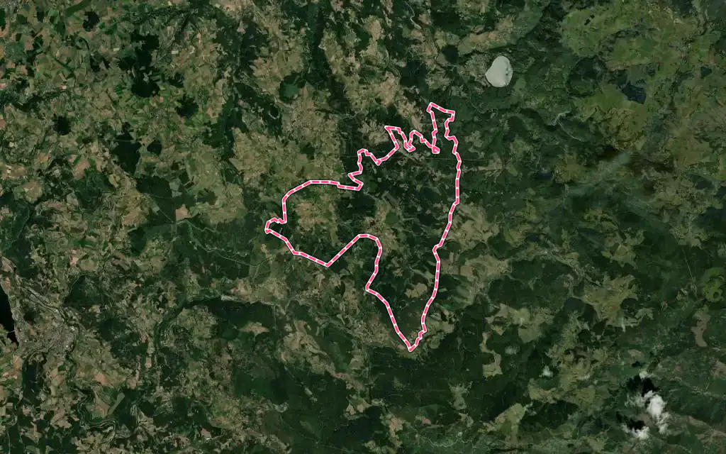 Vue satellite de Issanlas avec ses contours administratifs
