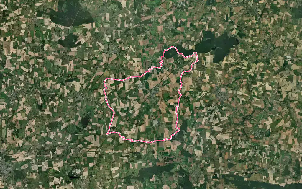 Vue satellite de Issé avec ses contours administratifs