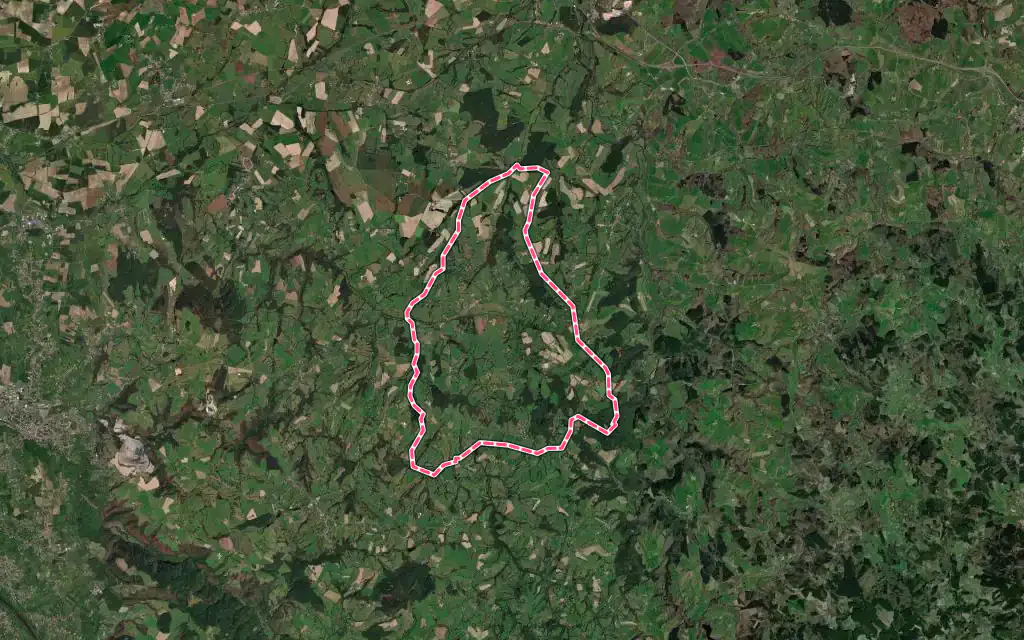 Vue satellite de Isserpent avec ses contours administratifs