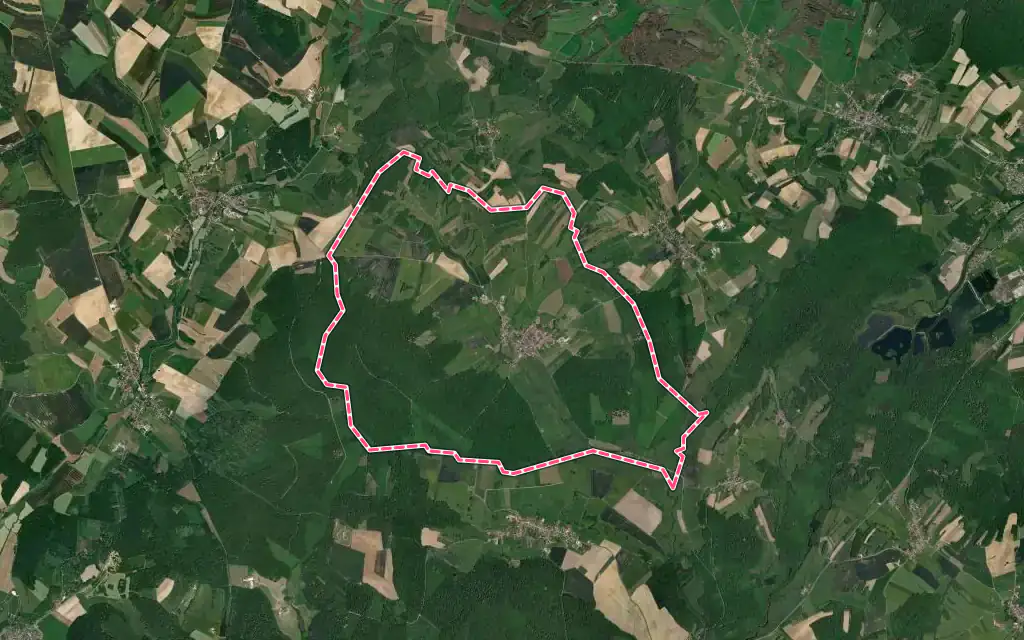 Vue satellite de Jasney avec ses contours administratifs