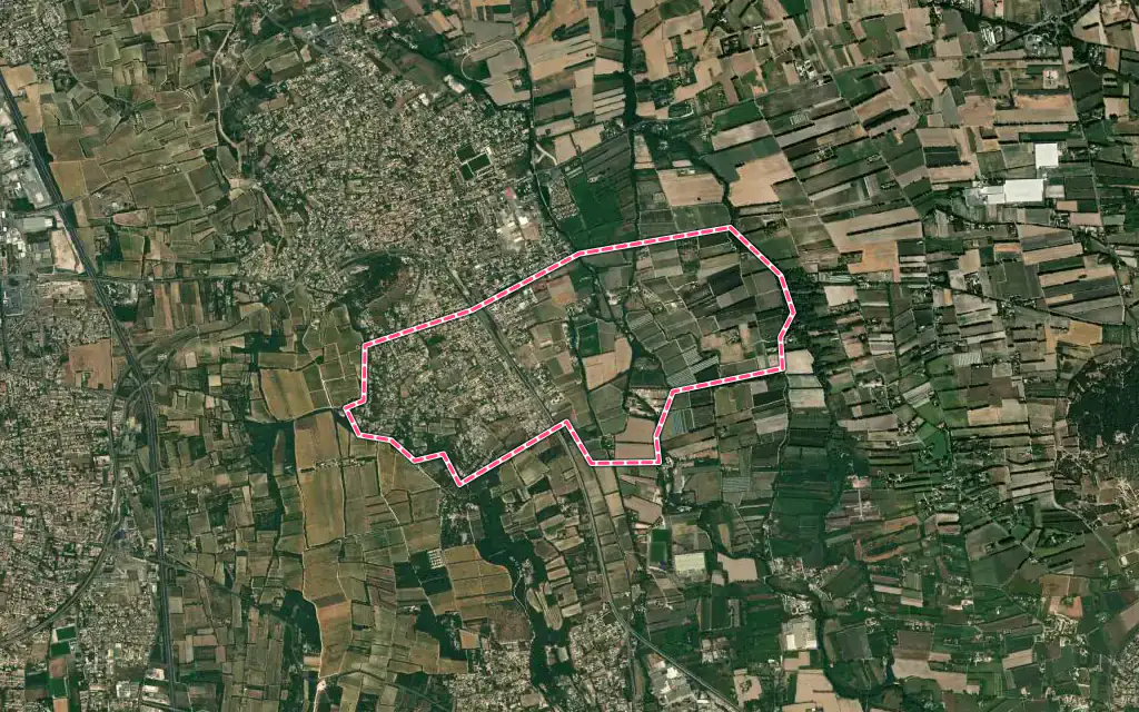 Vue satellite de Jonquerettes avec ses contours administratifs