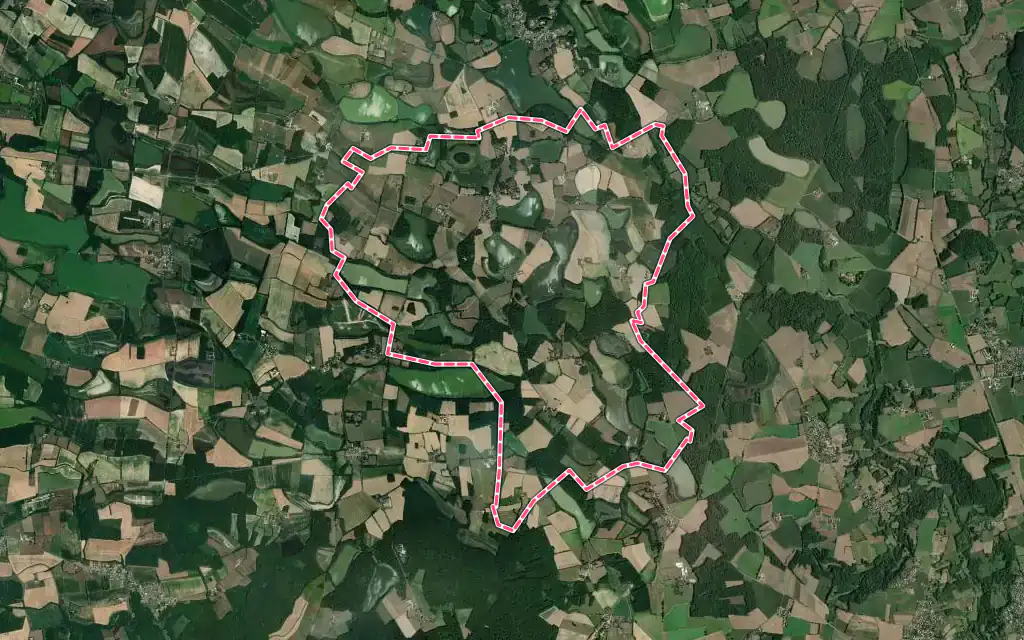 Vue satellite de Joyeux avec ses contours administratifs