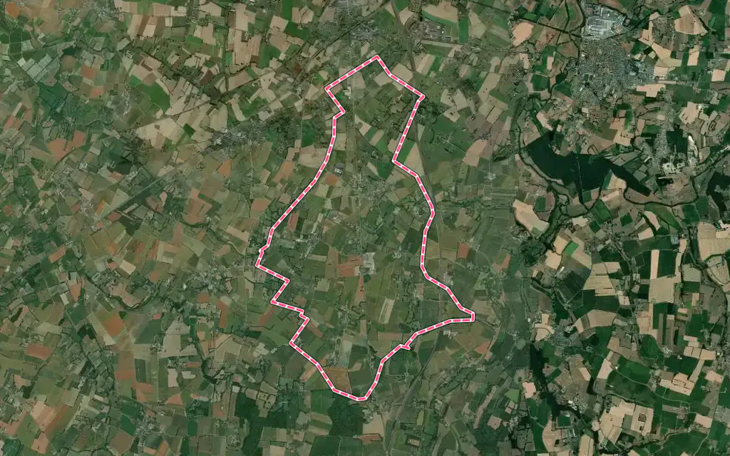 Vue satellite de Juilley avec ses contours administratifs