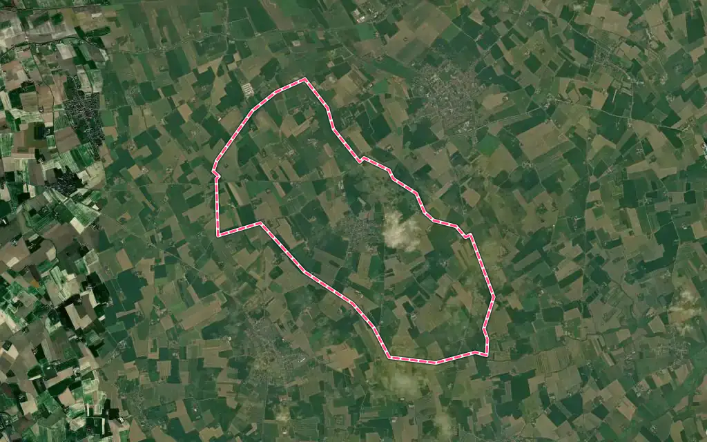 Vue satellite de Killem avec ses contours administratifs