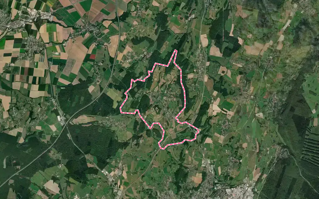 Vue satellite de L'Étoile avec ses contours administratifs