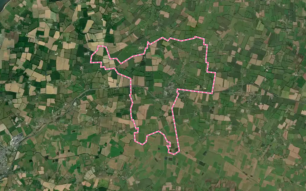 Vue satellite de La Cambe avec ses contours administratifs