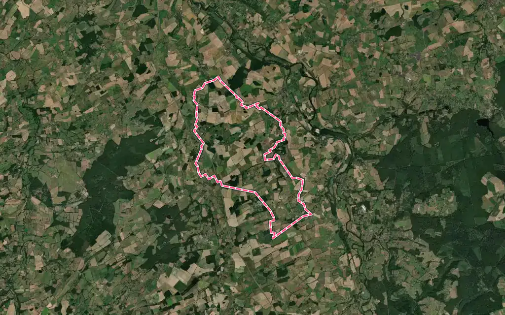 Vue satellite de La Celette avec ses contours administratifs