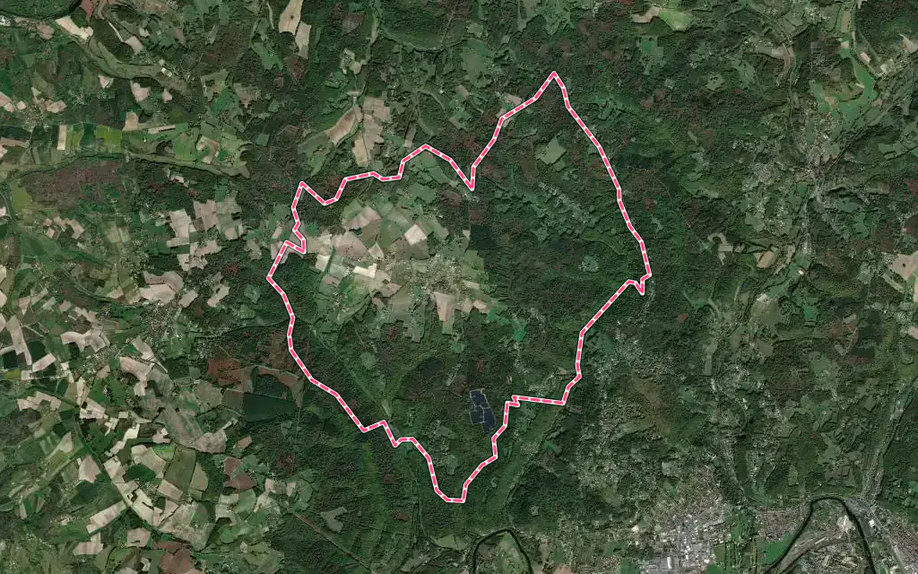 Vue satellite de La Chapelle-Gonaguet avec ses contours administratifs