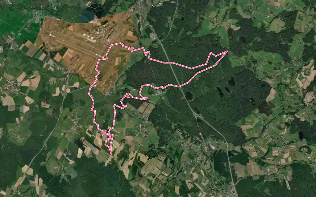 Vue satellite de La Chapelle-lès-Luxeuil avec ses contours administratifs
