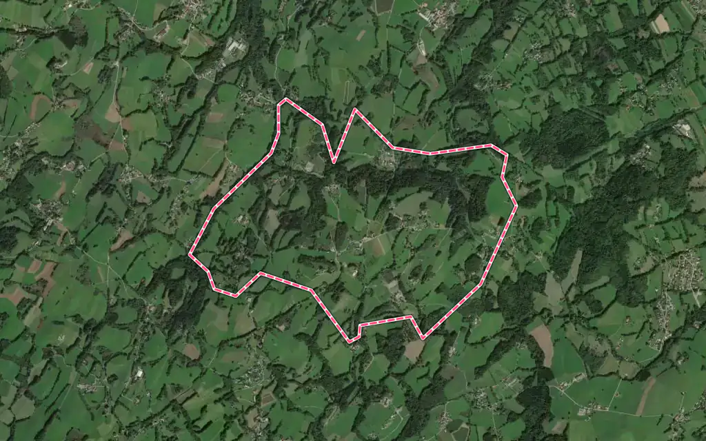 Vue satellite de La Chapelle-Rambaud avec ses contours administratifs